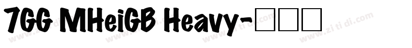 7GG MHeiGB Heavy字体转换